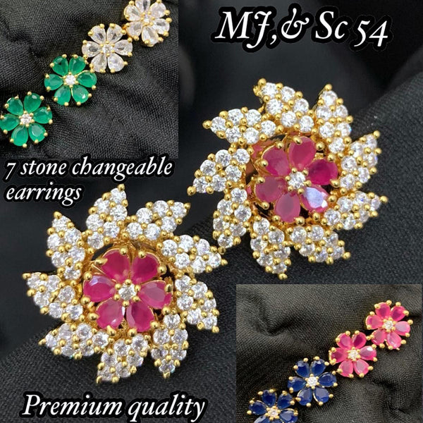 Yellow Gold Medium Flower Earrings 36003: buy online in NYC. Best price at  TRAXNYC.